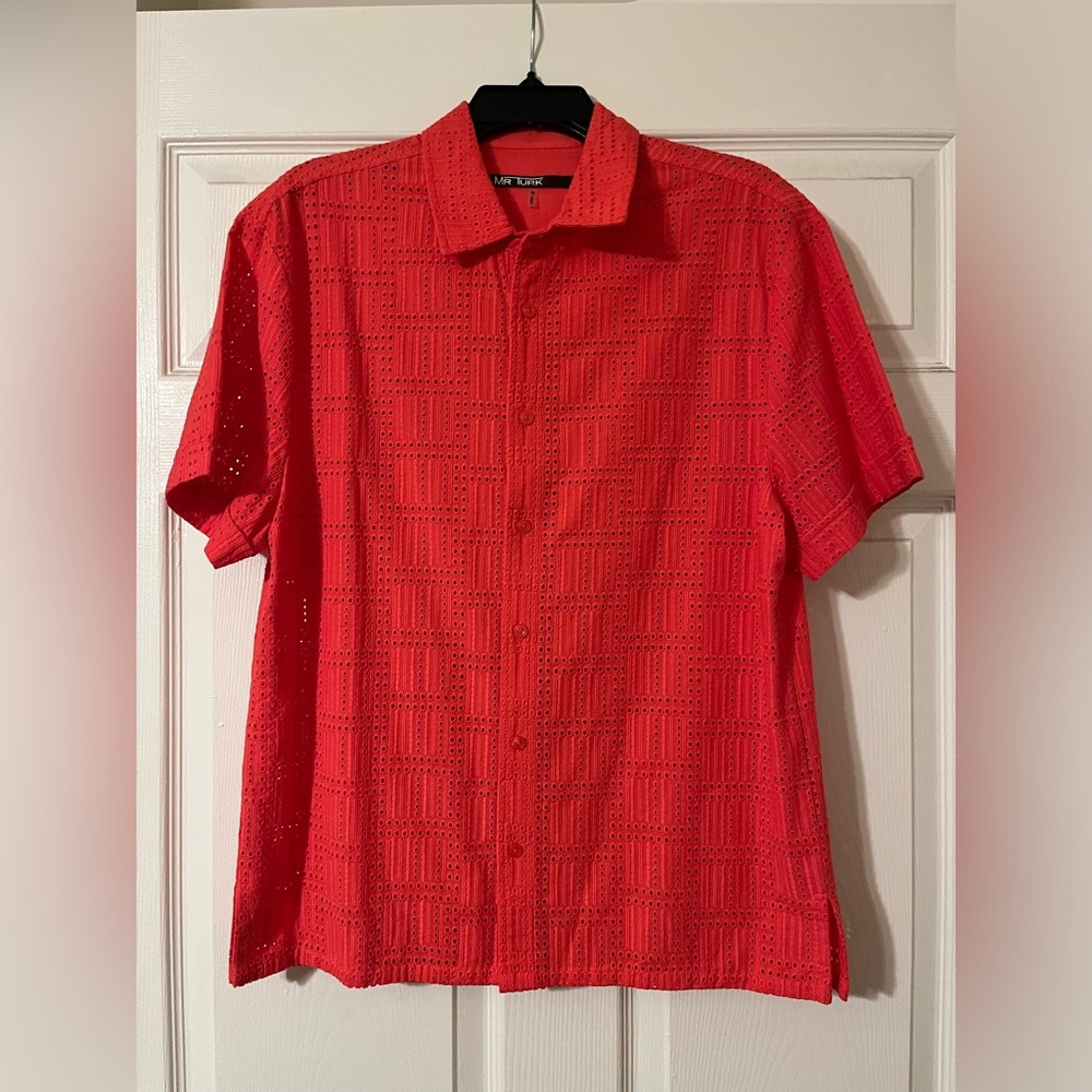 Mr Turk mens eyelet cotton Branson shirt